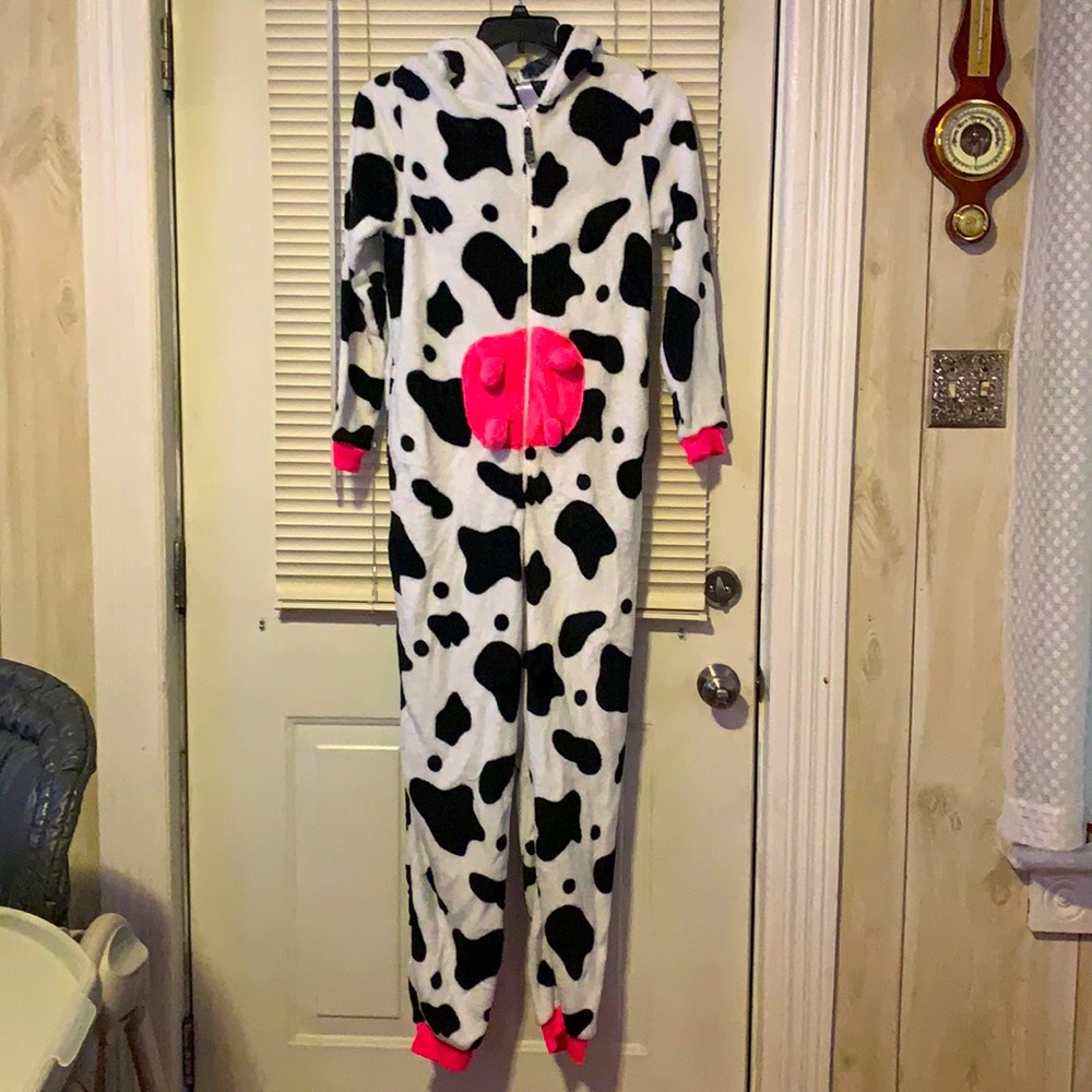 Warm Velour Cow Costume